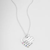 This Is Us - Personalized Family S925 Silver Birthstone Heart Name Necklace