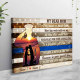 My Dear Mom - Personalized Mother's Day Police Officer Poster