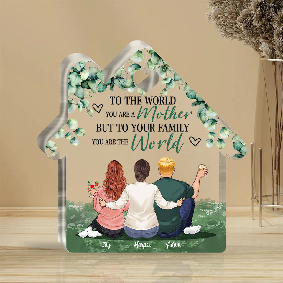 Home Is Where Mom Is - Personalized Mother's Day Mother Custom Shaped Acrylic Plaque
