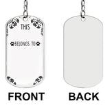 This Human Belongs To - Dog gift for cat lover - Personalized Stainless Steel Keychain