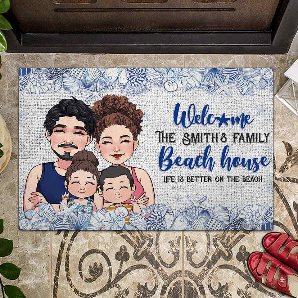 Welcome To The Beach House - Personalized Sea Lover Doormat
