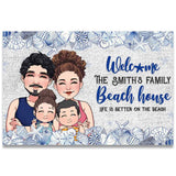 Welcome To The Beach House - Personalized Sea Lover Doormat