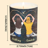 Our Friendship Is Like A Candle - Personalized Bestie Candle With Wooden Lid