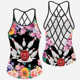 Bowling Girl Cross Tank Top