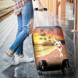 The Beach Is Calling And I Must Go - Personalized Sea Lover Luggage Cover