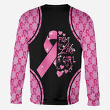 Fight Like A Girl - Breast Cancer Awareness All Over T-shirt and Hoodie 0822