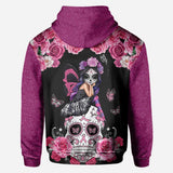 Sugar Skull Pink Ribbon - Breast Cancer Awareness All Over T-shirt and Hoodie 0822