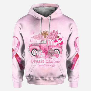 Breast Cancer Truck Christmas - Breast Cancer Awareness All Over T-shirt and Hoodie 0822
