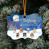 Dashing Through The Fur - Personalized Christmas Dog Ornament (Printed On Both Sides)