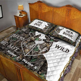 Hunting Couple - Personalized Quilt Set 1220