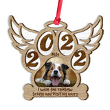 You Left Paw Prints On My Heart - Personalized Christmas Dog Layered Wood Ornament