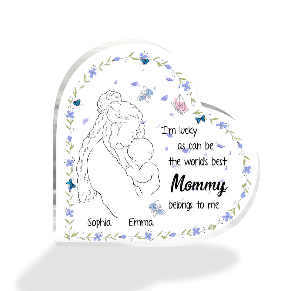 I'm Lucky As Can Be - Personalized Mother's Day Mother Custom Shaped Acrylic Plaque