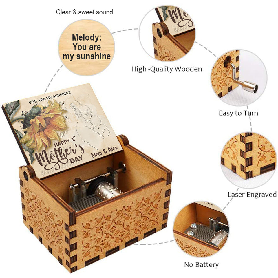 My Only Sunshine - Personalized Mother's Day Mother Hand Crank Music Box