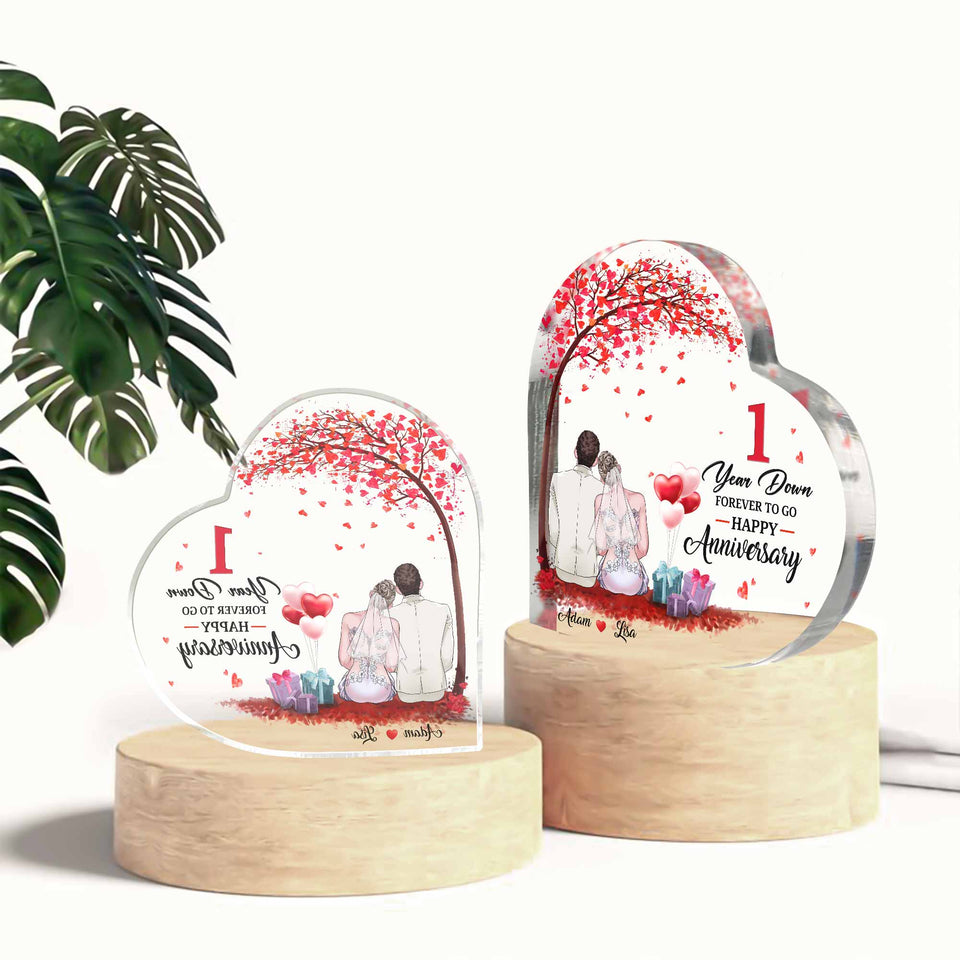 Forever To Go - Personalized Couple Custom Shaped Acrylic Plaque