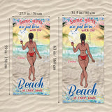 Sandy Toes Sun Kissed Nose - Sea Lover gift for friend, sister, girlfriend, wife, mom - Personalized Beach Towel