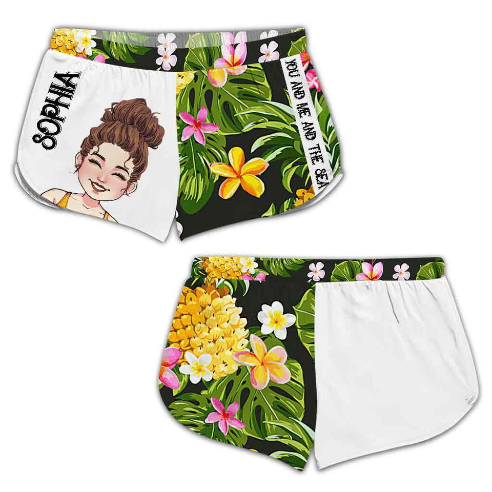 You And Me And The Sea - Personalized Sea Lover Men Shorts and Women Shorts