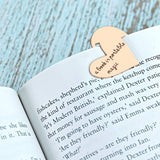 Any Message - Personalized Text Engraved Heart Metal Bookmark