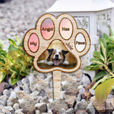 My Angel Has Paws - Personalized Christmas Dog Acrylic Plaque Stake (Printed On 1 Side)