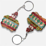 Best Mimi Claus - Personalized Christmas Grandma Keychain (Printed On Both Sides)