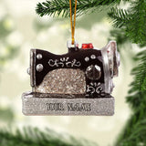 Sewing Machine Collection - Personalized Christmas Sewing Ornament (Printed On Both Sides)