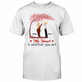 My Heart Is Wherever You Are - Personalized Couple T-shirt and Hoodie