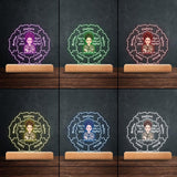 Mom Qualities - Gift for mom, grandma, wife - Personalized Shaped Plaque Light Base