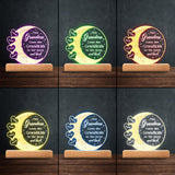 This Grandma Loves Her Grandkids - Personalized Mother's Day Grandma Shaped Plaque Light Base