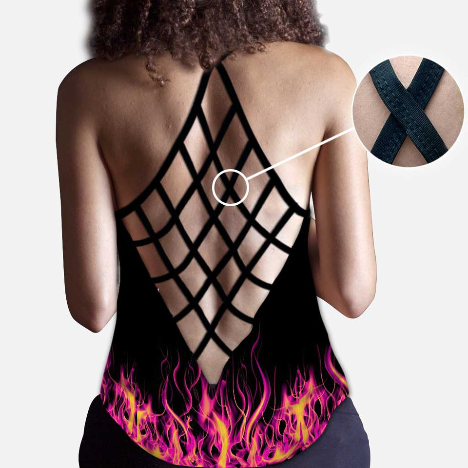 Underestimate Me That'll Be Fun - Racing Cross Tank Top and Leggings
