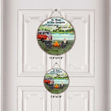 So Many In The Campsite Personalized Round Wood Sign