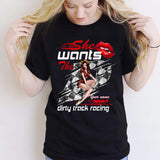 She Wants The D - Personalized Racing T-shirt and Hoodie