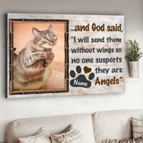 They’re Angels - Personalized Cat Canvas And Poster