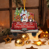 Furry Little Christmas - Personalized Christmas Dog Ornament (Printed On Both Sides)