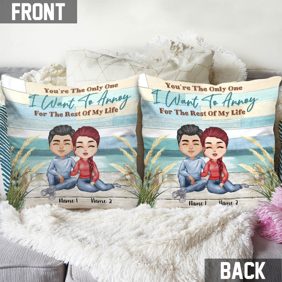 You're The Only One - Personalized Couple Throw Pillow