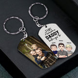 This Awesome Dad Belongs - Gift for dad, uncle, brother, grandpa - Personalized Stainless Steel Keychain