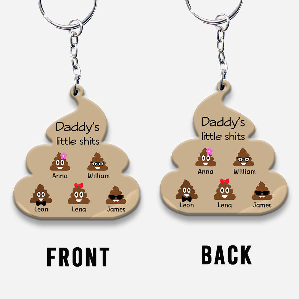 Little Cuties - Gift for dad, grandpa, mom, uncle, aunt, grandma - Personalized Keychain