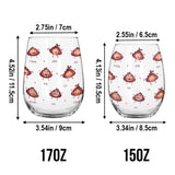Mommy's Little Shit - Gift for mom, grandma, dad, grandpa - Personalized All Over Wine Glass