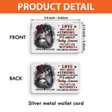 You Are My Without - Personalized Couple Skull Wallet Insert Card