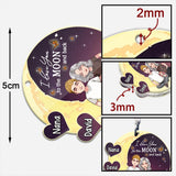 To The Moon And Back - Gift for mom, grandma - Personalized Keychain