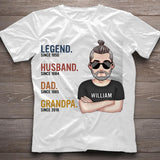 Legend Husband Dad Grandpa - Personalized Father T-shirt and Hoodie