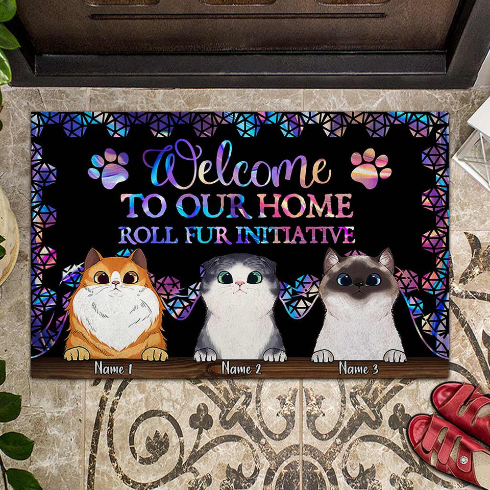 Welcome Home - Personalized Cat Doormat