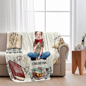 Just A Girl Who Loves Books - Personalized Book Blanket