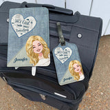 Just A Girl Who Loves Traveling - Personalized Travelling Leather Luggage Tag & Passport Holder