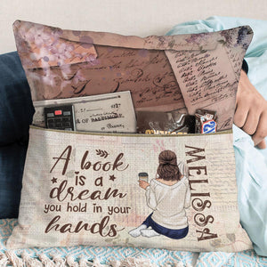 A Dream You Hold In Your Hands - Personalized Book Pocket Pillow