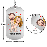 I Love You - Personalized Couple Stainless Steel Keychain