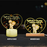 Light This - Personalized Couple Shaped Plaque Light Base