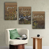 Peace Love Hunting - Hunting Poster & Canvas Set