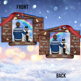 Wish You Were Here - Personalized Christmas Dog Ornament (Printed On Both Sides)