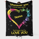 Touch This Heart - Personalized Grandma Blanket
