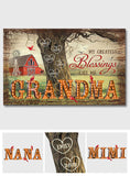 Grandma's Blessings - Personalized Canvas And Poster