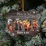 This Is Us Snowy - Personalized Christmas Couple Ornament (Printed On Both Sides)